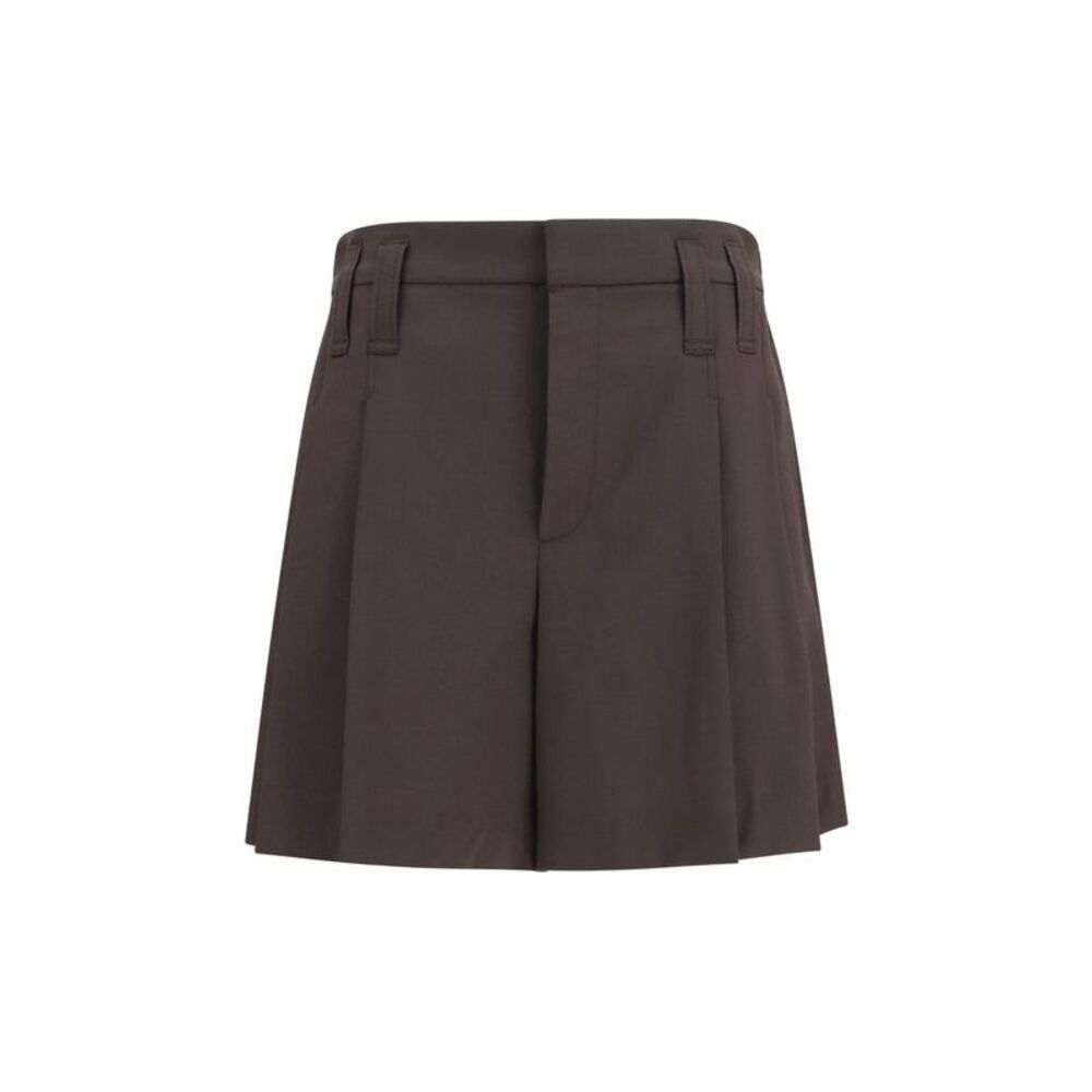 Brunello Cucinelli Brown Wool Oves Aries Bermuda Women's Shorts